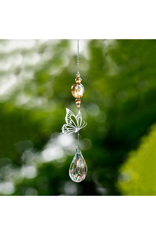 925 A 1 Piece Coloured Crystal Suncatcher Animal Butterfly Prism Ball Pendant Rainbow Maker Family R