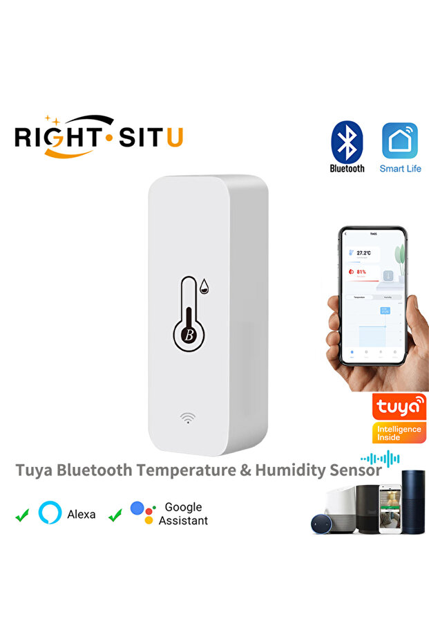 Tuya smart temperature humidity sensor mini 2023 new upgrade bluetooth-compatible app remote contro... - 2