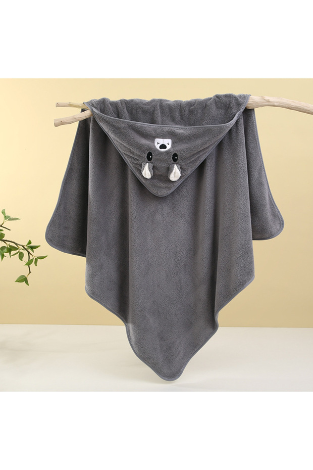 80x80cm gray Cute Bath Towel for Baby Soft Absorbent Towel Newborn Swaddle Wrap Baby Blankets for Gi
