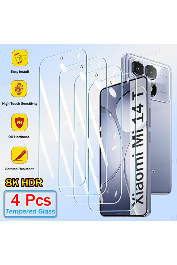 4Pcs HD Glass For Xiaomi 14T 2-4Pcs Tempered Glass For Mi 14T 14 T Pro Screen Protectors Protective