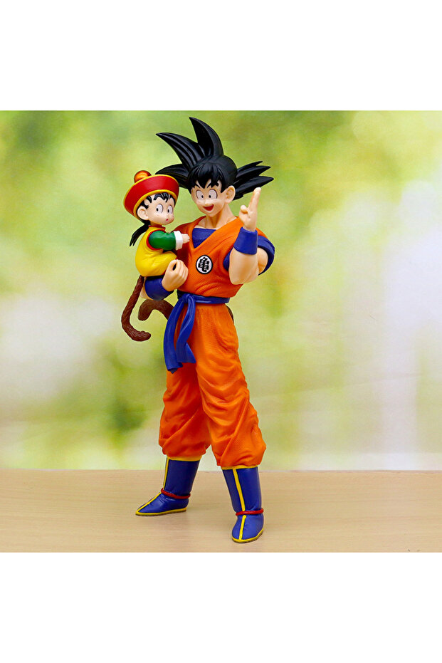 Bandai No box Anime Dragon Ball Son Goku with Gohan Figure Son Goku Figurine 30cm Pvc Action Figures