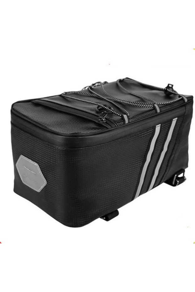 black Bicycle Rear Seat Bag MTB Bike Rack Bag Trunk Pannier Cycling Large Capacity Waterproof Travel