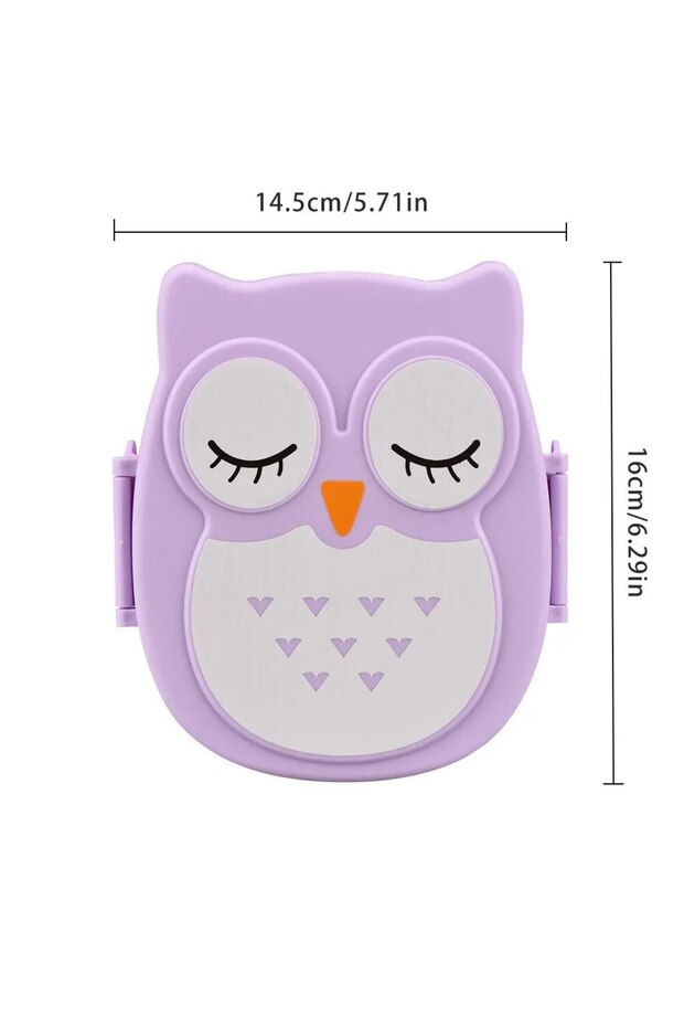 1pc purple Portable Plastic Children Students Lunch Box Bento Box Food Container Carton Dinnerware C