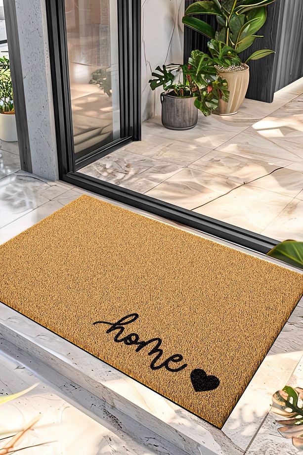 Paspas Kalp Home Desenli Kapı Önü Paspası 40 x 60 cm - 1