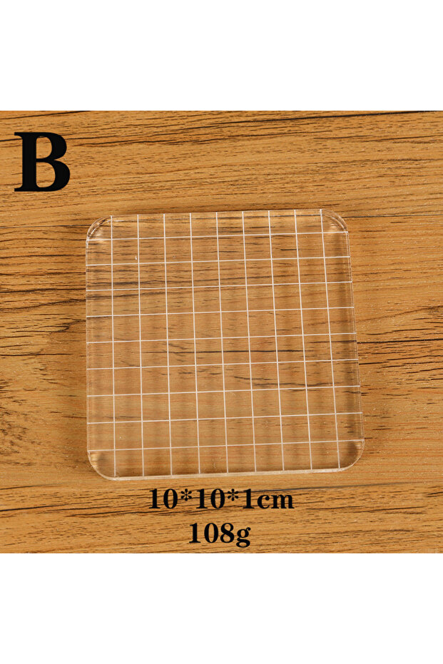 B Clear Acrylic Stamp Block Use Clear Cling Mounted Stamp DIY Scrapbooking Clear Photo Album...