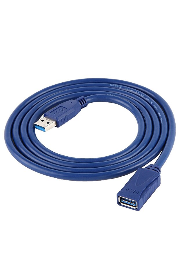 2 m Blue USB 3.0 Extension Cable Male to Female M/F Cord Adapter Super Speed Data Transfer Charging