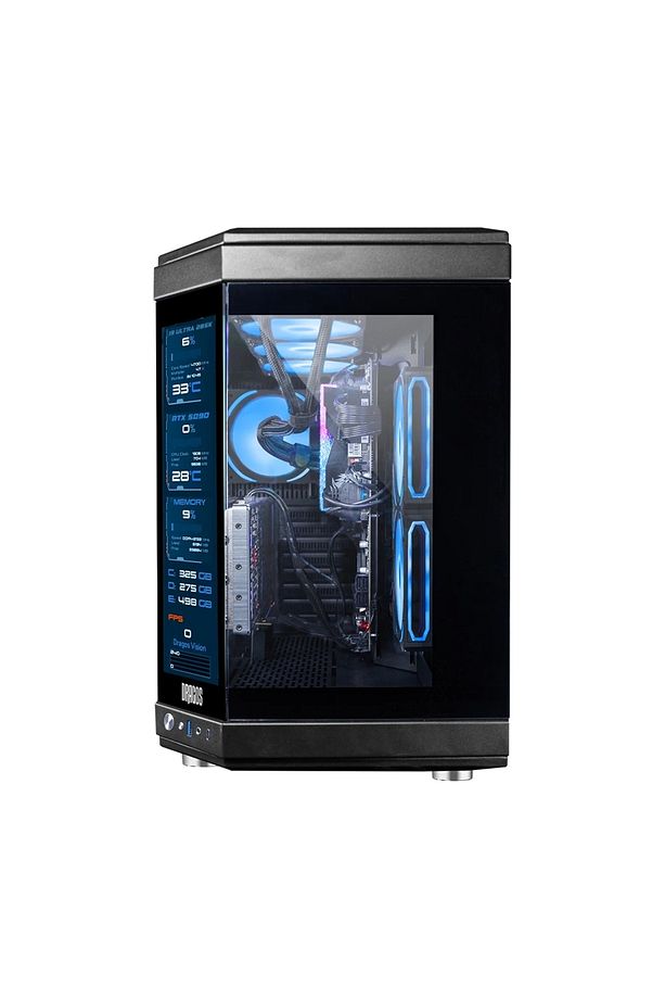 North Evo Vision Lcd Ekran 7x Argb Fan Type C Atx Mid Tower Panoramik Temperli Cam Gaming Siy - 4