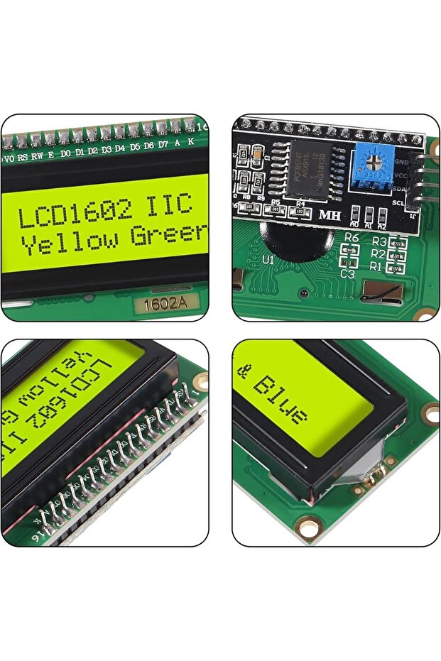 وحدة LCD 1602 LCD خضراء بشاشة زرقاء/خضراء 16 × 2 حرف مع IIC I2C Serial Inter - 4
