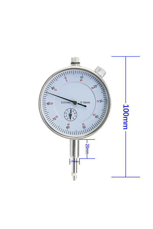 Precision 0.01mm Dial Indicator Gauge 0-10mm Meter Precise 0.01mm Resolution Indicator Gauge Mesu... - 2