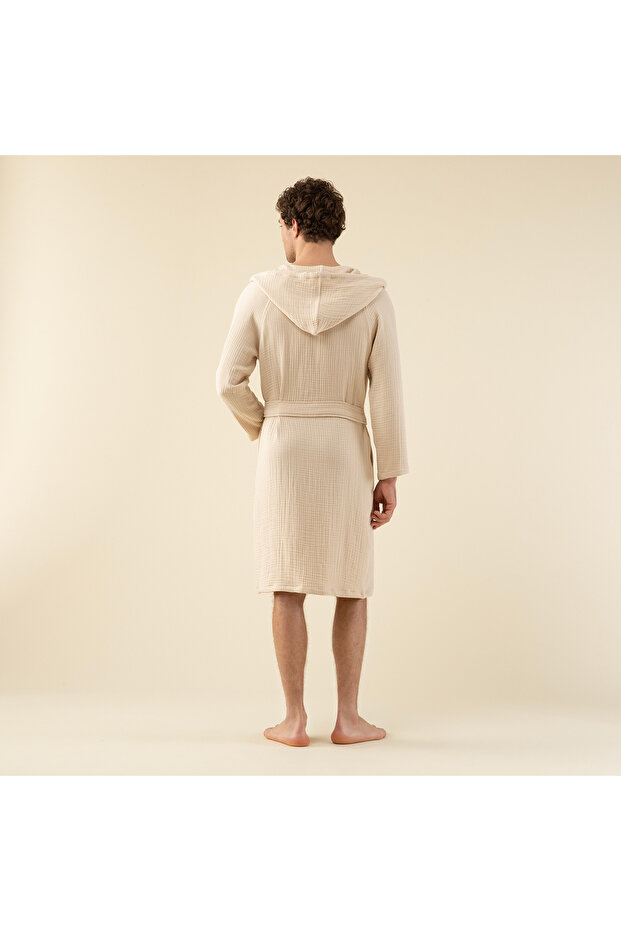 Armin Unisex Bornoz Bej - 5