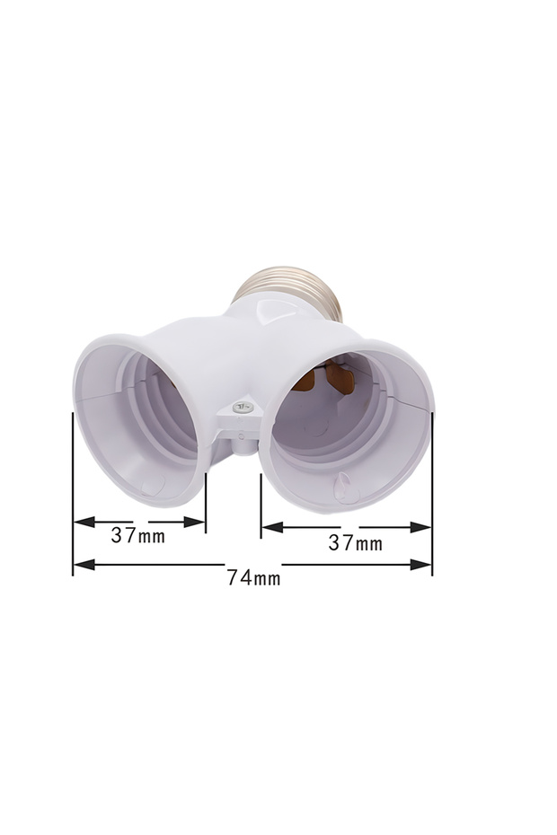 E27 1/2 conversion head bulb sket creative 2-e27 lamp holder extender distributor converter plug - 3