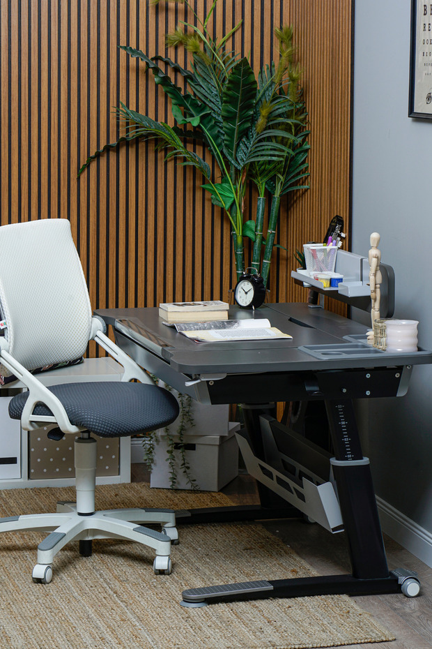 Sirius Advanced Ofis Tipi Çalışma Masası, Yükseklik ve Eğim Ayarlı Masa + Sandalye - Antrasit/Gri - 3