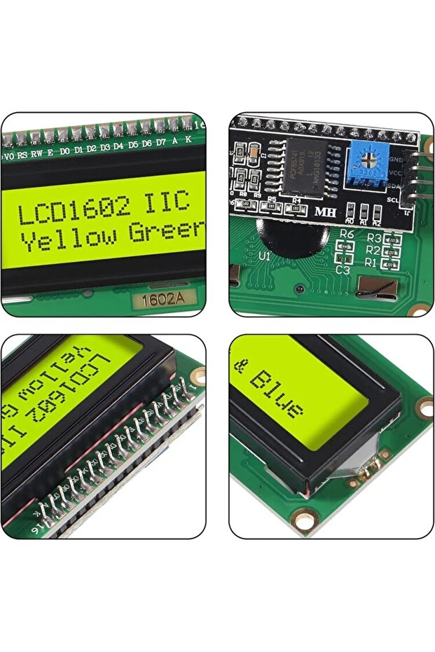 وحدة LCD 1602 LCD خضراء بشاشة زرقاء/خضراء 16 × 2 حرف مع IIC I2C Serial Inter - 7