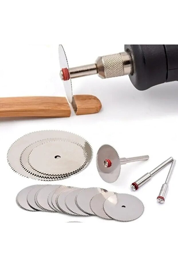 Silver 11pcs/set Stainless Steel Wood Cutting Disc Rotary Tool Circular Cutoff Saw Blade For Woodwor