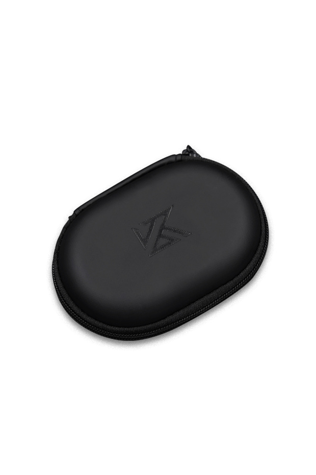 black Portable KZ Earphones Case Oval Storage Bag Headphones PU Storage Box Black Hold Storage Box P