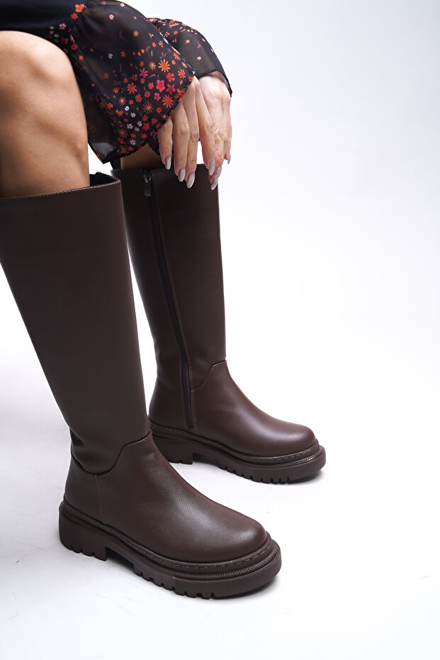 Brązowe Buty Damskie - Model 0012360 - 1