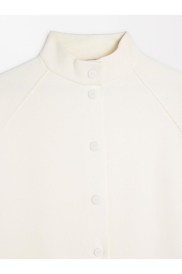 Düğmeli Örme Panço - 7