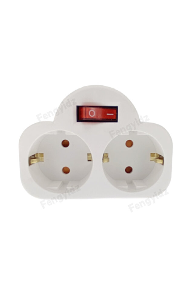 1 To 2 Eu Socket Eu Extend Socket With On/off Switch 2pin Germany Standard Grounding Expansion Socke - 1