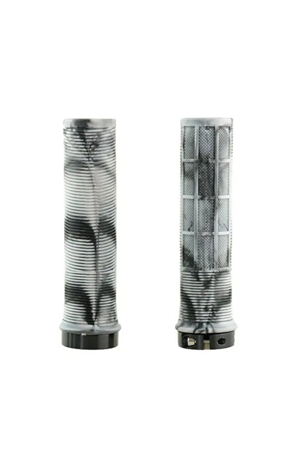 Black White TPR Bicycle Grips Integrated Bicycle Handlebar Grips Aluminum Alloy Lock on Bicycle Hand