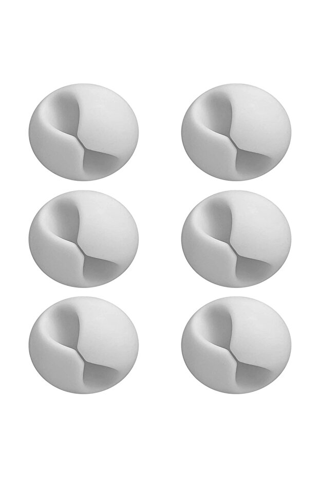 电缆整理器 6 件电缆夹办公桌整洁整理器电缆绕线器电线 USB 充电器线固定器... - 1