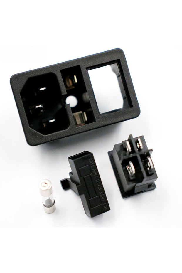 مع صمام أمان 10 أمبير! مفتاح هزاز أحمر منصهر بمقبس طاقة بمدخل IEC320 C14 موصل مفتاح صمام أمان قابس C... - 2