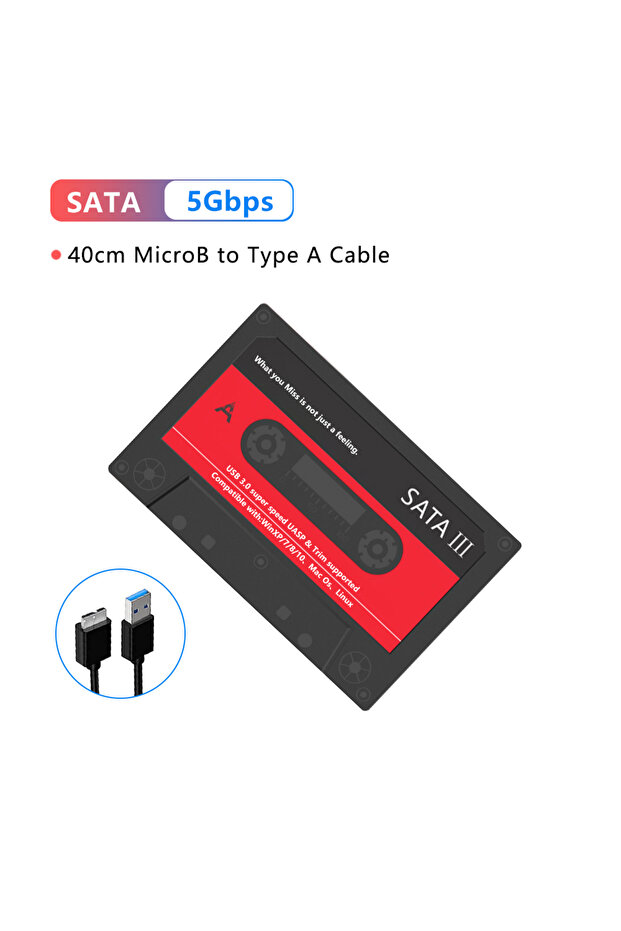 علبة محرك الأقراص الصلبة الخارجية الجديدة T46 من Micro B إلى USB 3.0 من UTHAI، مقاس 2.5 بوصة، ومنفذ USB 3.0 SATA بسرعة 5 جيجابت في الثانية، ومحرك أقراص صلبة SSD T