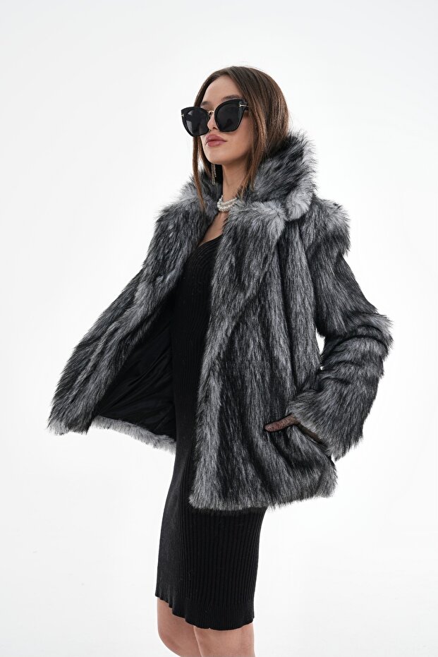 yakalı kırçıllı ceket - 7