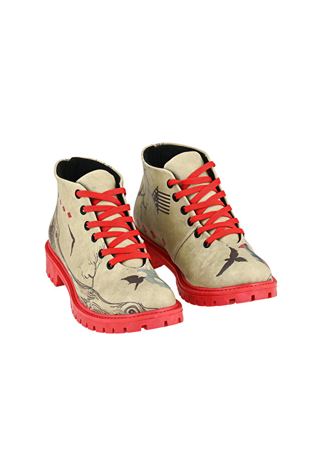 Colorful Lace up Women's Boots