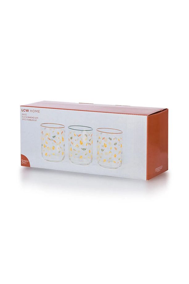 LCW HOME Karışık Baskılı Cam Bardak 3'lü 350 Ml - 2
