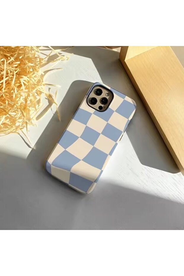 حافظات هاتف منقوشة بتصميم مربعات متوافقة مع هاتف iPhone 15 - 2