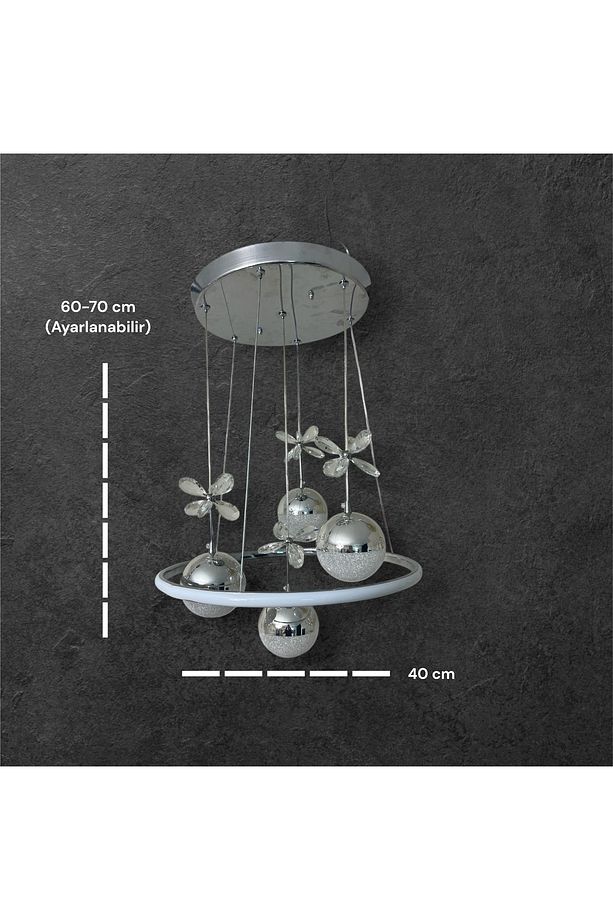 4078 4 Toplu 3 Renk Led Avize - 3