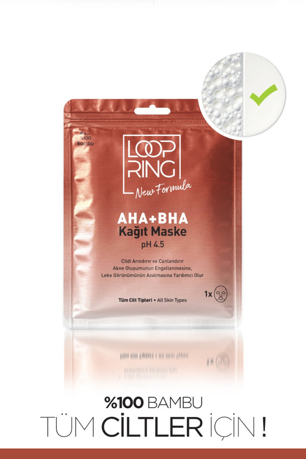 3-Pack Love Skin City Detox Mask Bamboo Paper Facial Mask with Aha+Bha Content