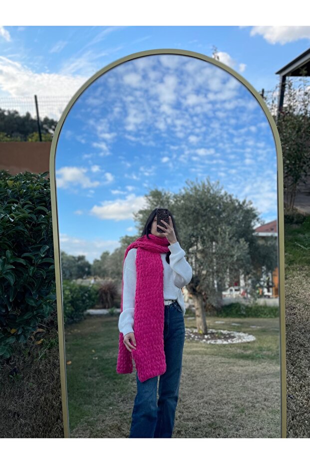 Pembe Puffy Atkı - 2