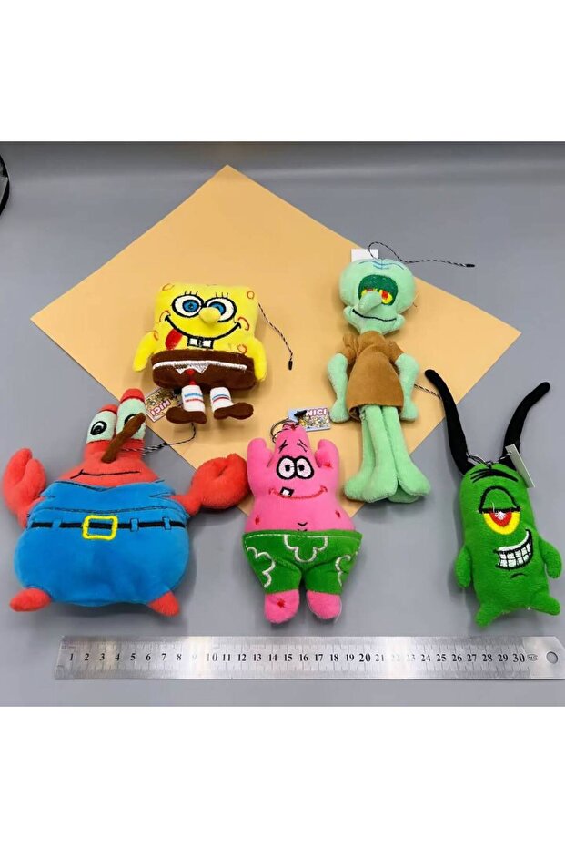 Sünger Bob peluş Oyuncak Set 5'lı - 1