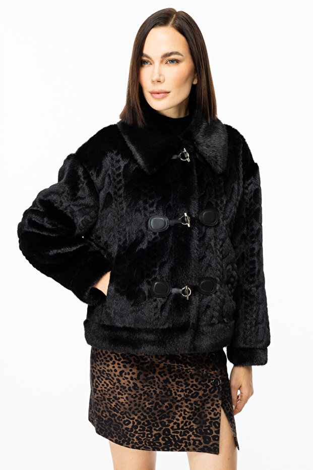 Kancalı Peluş Mont - 4