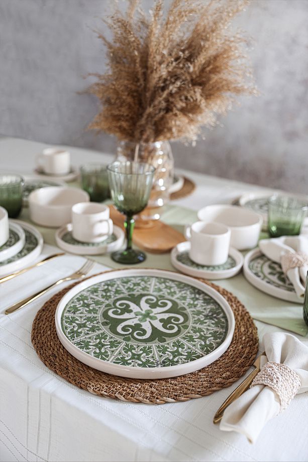 Timeless Green Stackable Yemek / Kahvaltı Takımı 20 Parça 4 Kişilik 21974-75 - 6