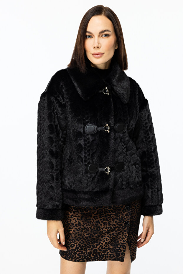 Kancalı Peluş Mont - 1