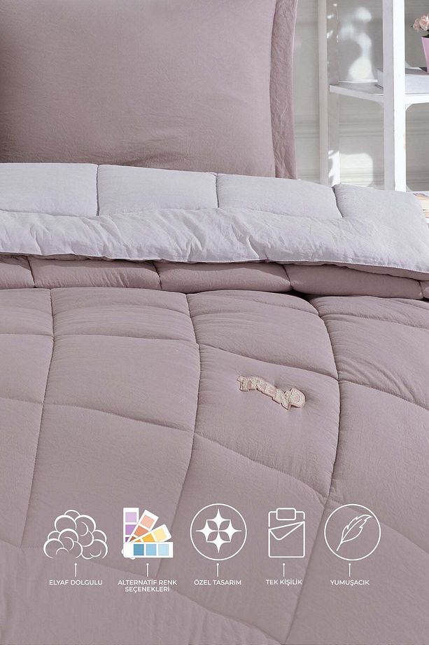Violet Comfort Uyku Seti Tek Kişilik Gülkurusu - 2