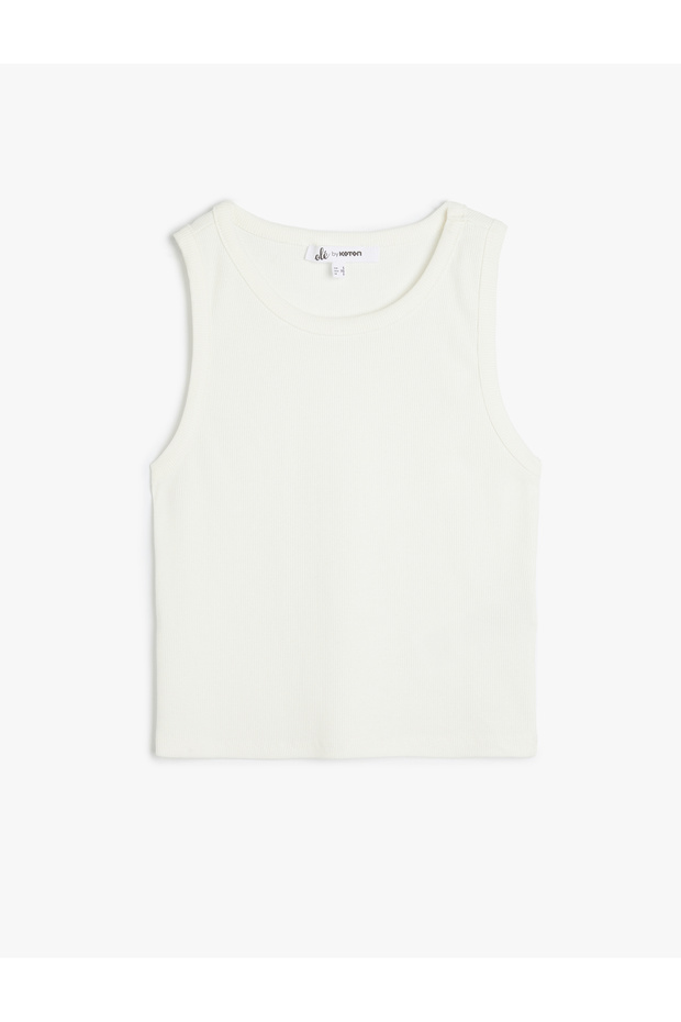 Sleeveless Crew Neck Crop Women's Tank Top