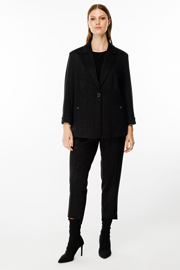 Glitter ελαστικό παντελόνι μέσης - 2