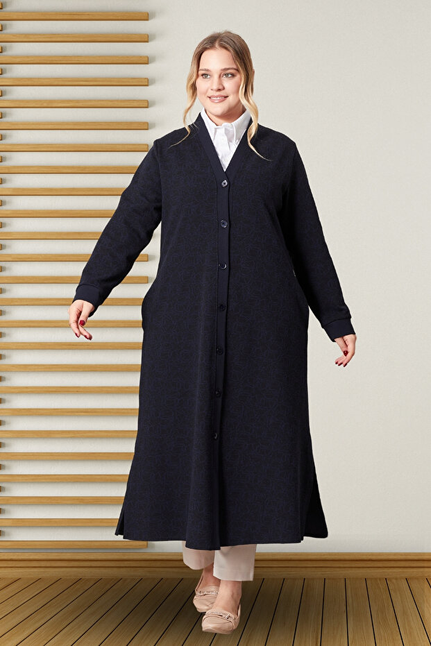 Women's Plus Size Seasonal High Quality Steel Long Cardigan