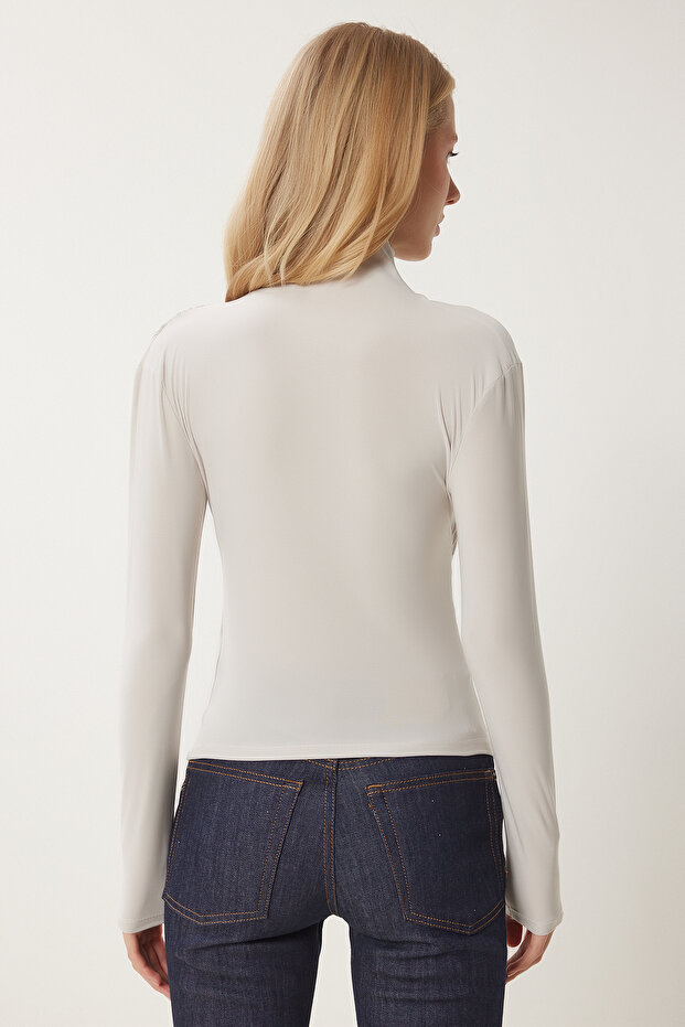 Damska bluzka Sandy ze stójką ze stójką FF00135 - 5