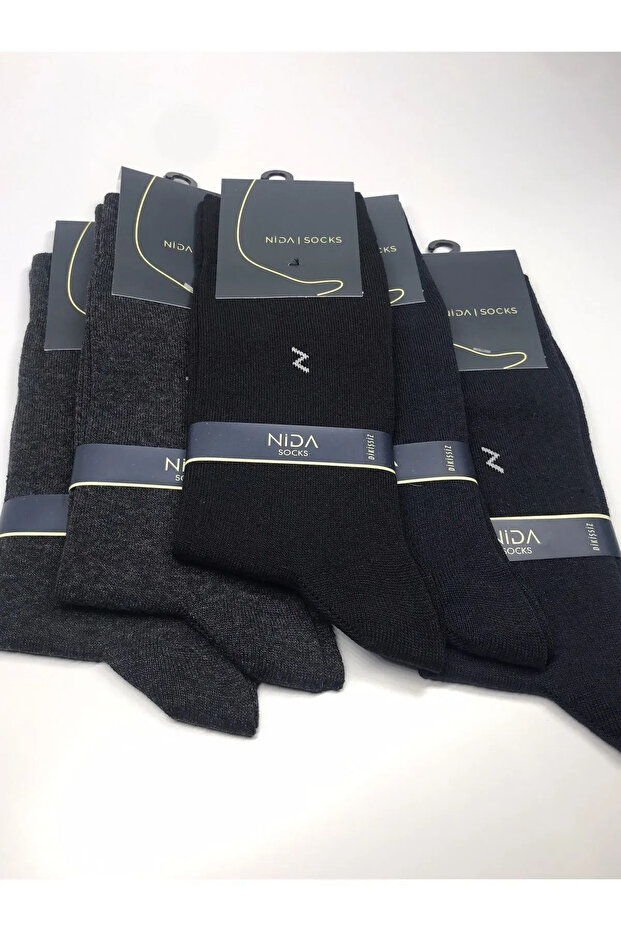 6 Pairs Seamless Economical Cotton Patterned Men's Socks