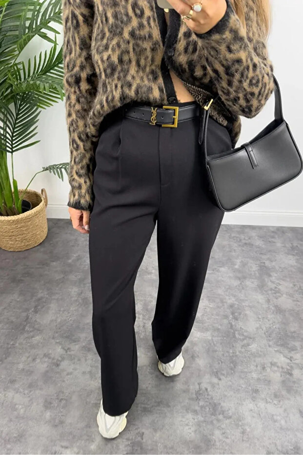 Leopard Pattern Cardigan Yumoş Knitted Button-Up - 4