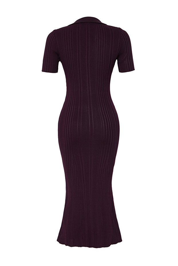 Mürdüm Maxi Polo Yaka Triko Elbise TWOSS24EL00282 - 11