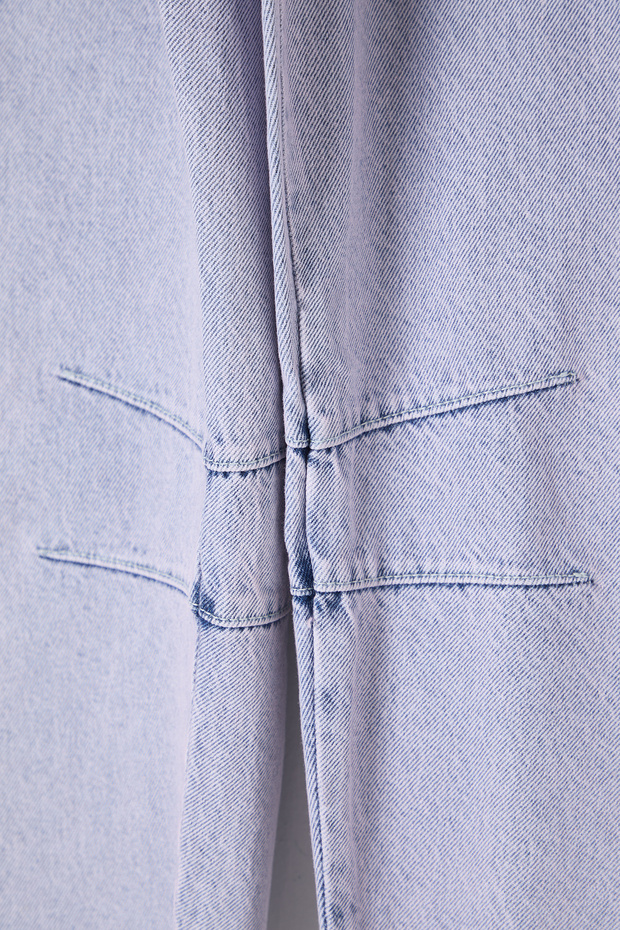 Açık Mavi-Pembe Yüksek Bel Bagyy Fit Büyük Beden Jeans TBBSS25CJ00000 - 8