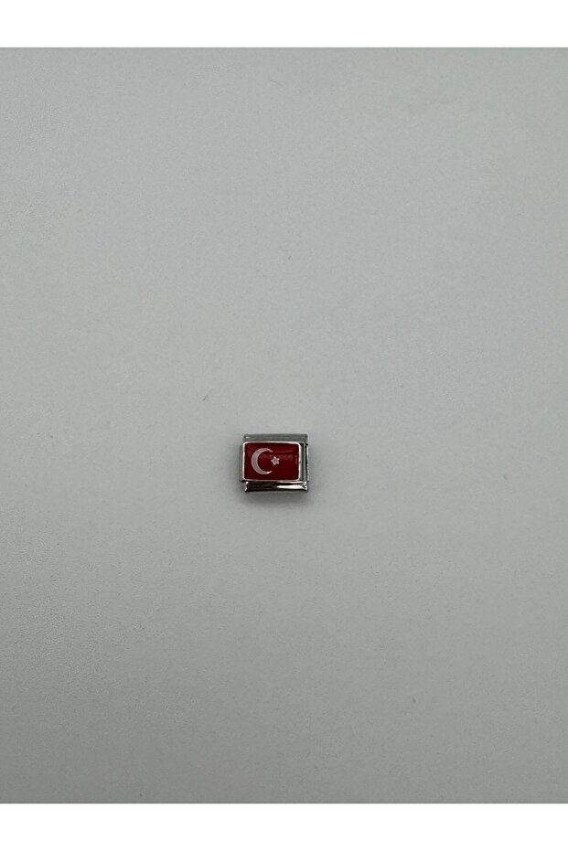 9 mm Italian Steel Charm Turkish Flag