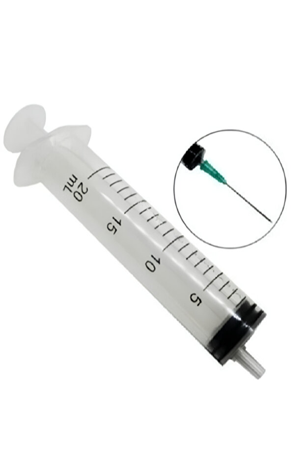 20ml 3 Parça Contalı, Yeşil Uç Enjektör (şırınga) 10 Adet - 1