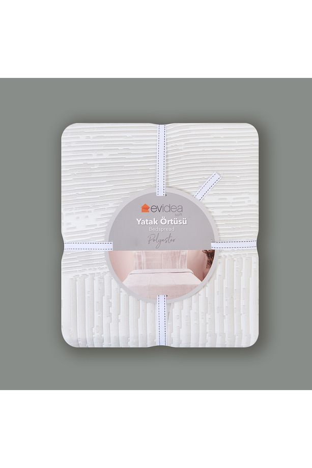Soft Arven Tek Kişilik Yatak Örtüsü - Beyaz - 180x240 cm - 4
