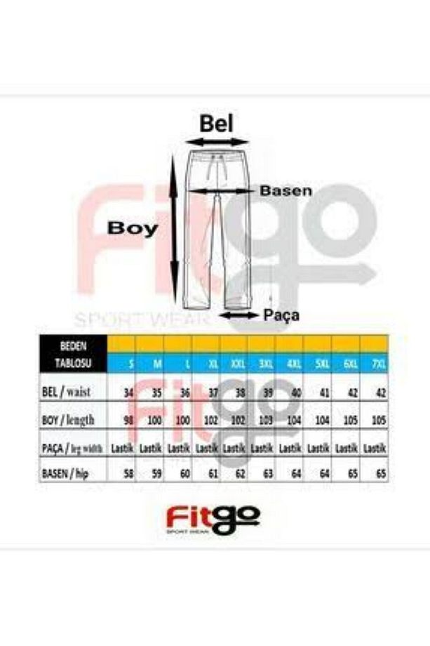 Antrasit Unisex Battal Boy Yüksek Bel Düz Paça Eşofman Altı - 3
